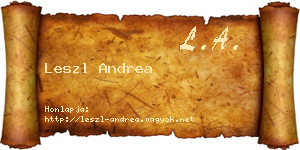 Leszl Andrea névjegykártya
